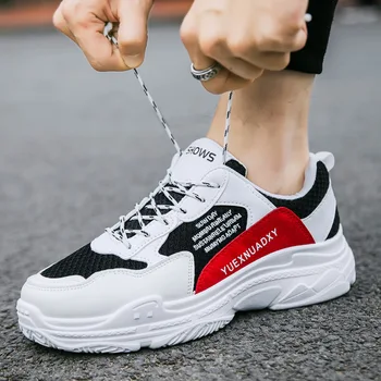

High Quality Men's Casual Sports Running Shoes Hard-Wearing Non-slip White Shoes Mens Loafers Leather Sneakers Zapatos De Hombre