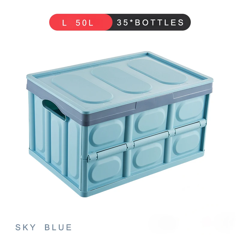 

E-FOUR Large Storage Box in Car Water&Ice Keeper Green PP Material Heavy Loading Use for Office Out Door Car Inner Fishing Stows