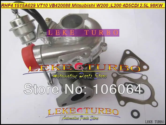 Турбокомпрессор RHF4 VT10 1515A029 VB420088 для автомобилей Mitsubishi W200 L200 2006- 4D5CDI 2 5 л 98кВт