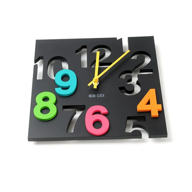 HOT Hanging Wall Clock 3D Silent Europe Style Hollow Table Clocks Home Decor LSF99