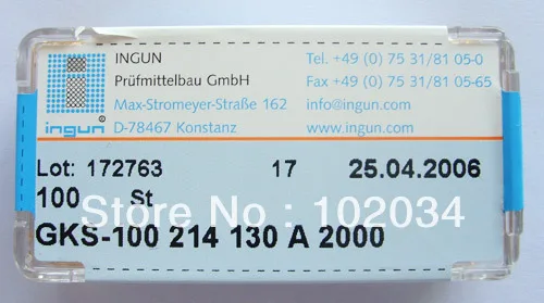 

100PCS/LOT INGUN GKS-100-214-130 GKS-100 214 130 A 2000 Spring Test Probe Pogo Pin made in Taiwan