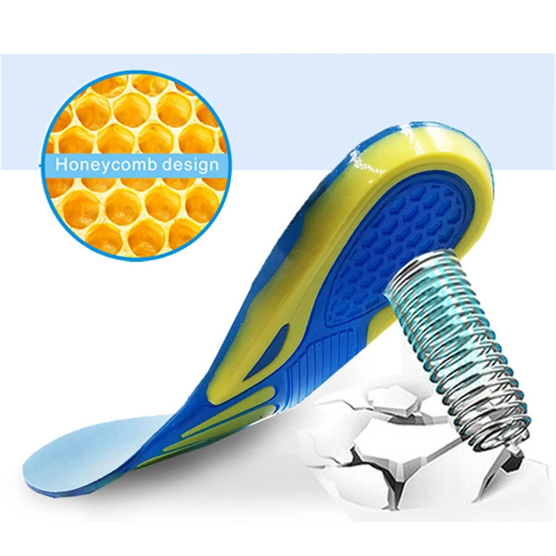 

Unisex Orthotic Arch Support Massaging Shoes Pads Silicone Anti-Slip Gel Soft Running Sport flat foot insole Pad For Men Women