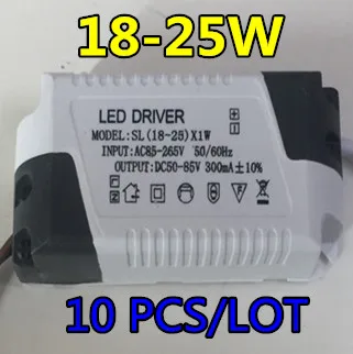 10 Pieces LED Driver Adapter Transformer 18-25W AC 85-265V Power Supply Bare Board for LED lights Constant Current 300mA single power supply high current rectifier filter board finished board fever suitable for car class a 1969 power amplifier board