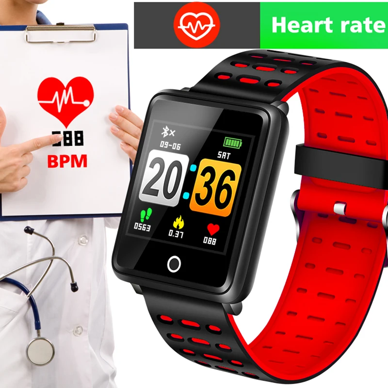 BANGWI 2018 New Smart Sport Watch Men Fitness Tracker Pedometer Blood Pressure Heart Rate Monitor Waterproof Smart Watch Relogio
