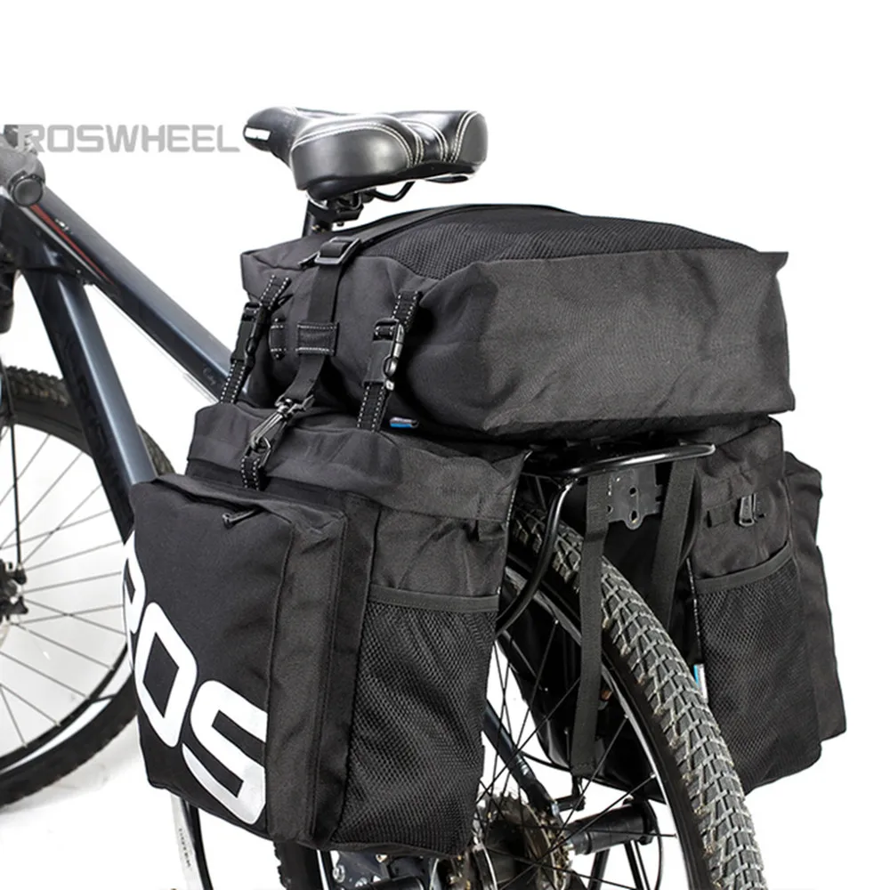 Excellent Roswheel Bike Carrier Bag Bicycle Panniers Bike 37L Durable Waterproof 3 In 1 Bicycle Rear Pannier Bike Bag 1