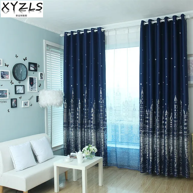 XYZLS Outlet Classical 3D Castle and Star Cortinas Blinds Blackout ... XYZLS Outlet Classical 3D Castle and Star Cortinas Blinds Blackout ...