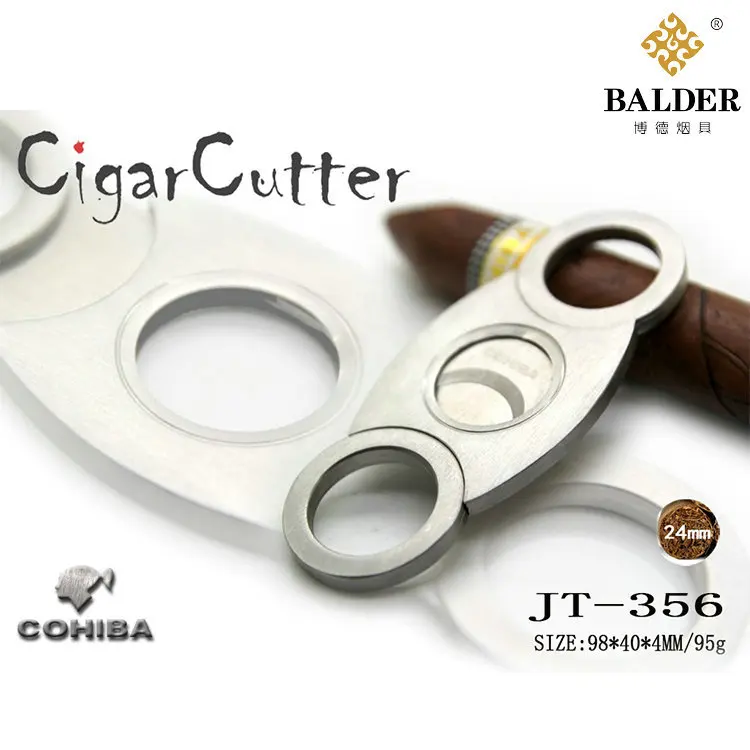 Cohiba нож для обрезки сигары из нержавеющей стали двустворчатый ножницы для сигар с Сумка для сигары Подарочная коробка JT356