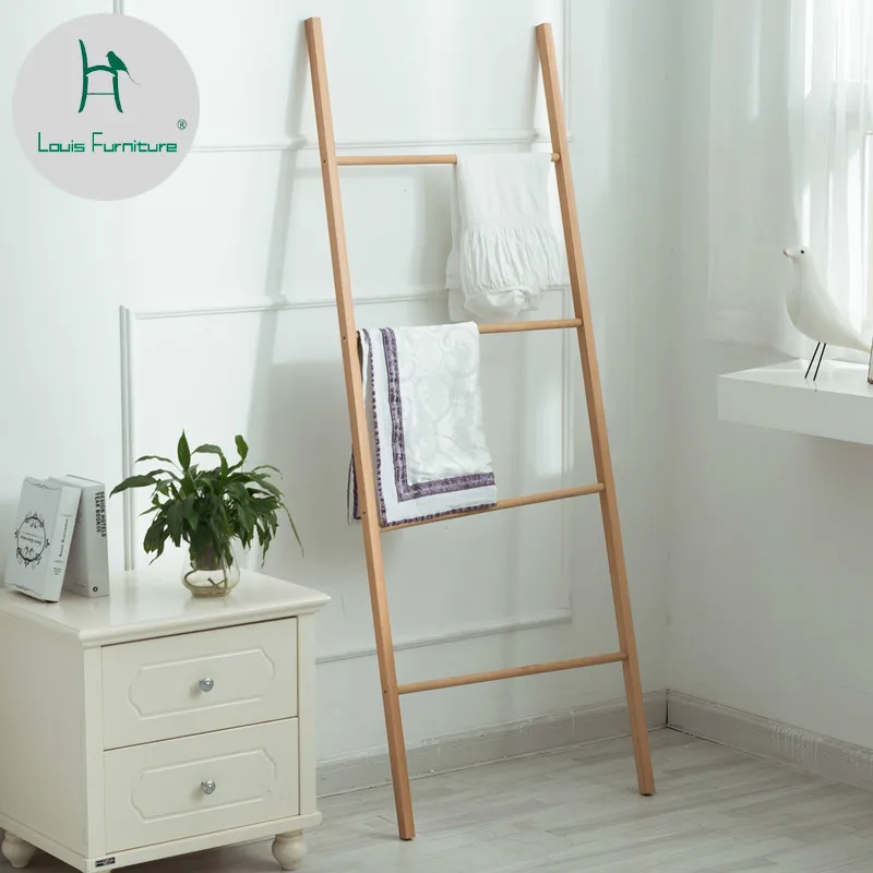 

Louis Fashion Coat Racks Creative Trapezoidal Japanese Nordic Simplified Beech Hotel Des Bains Towel Home Stay