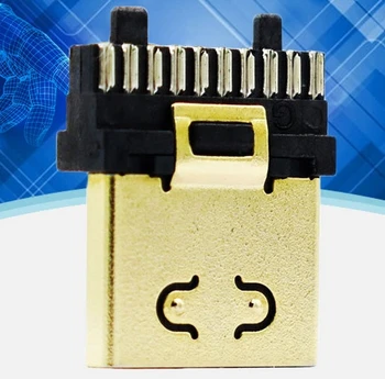 

70pcs Biconvex HDMI Connector HDMI 19P AM Male Solder type / Shell gold plating