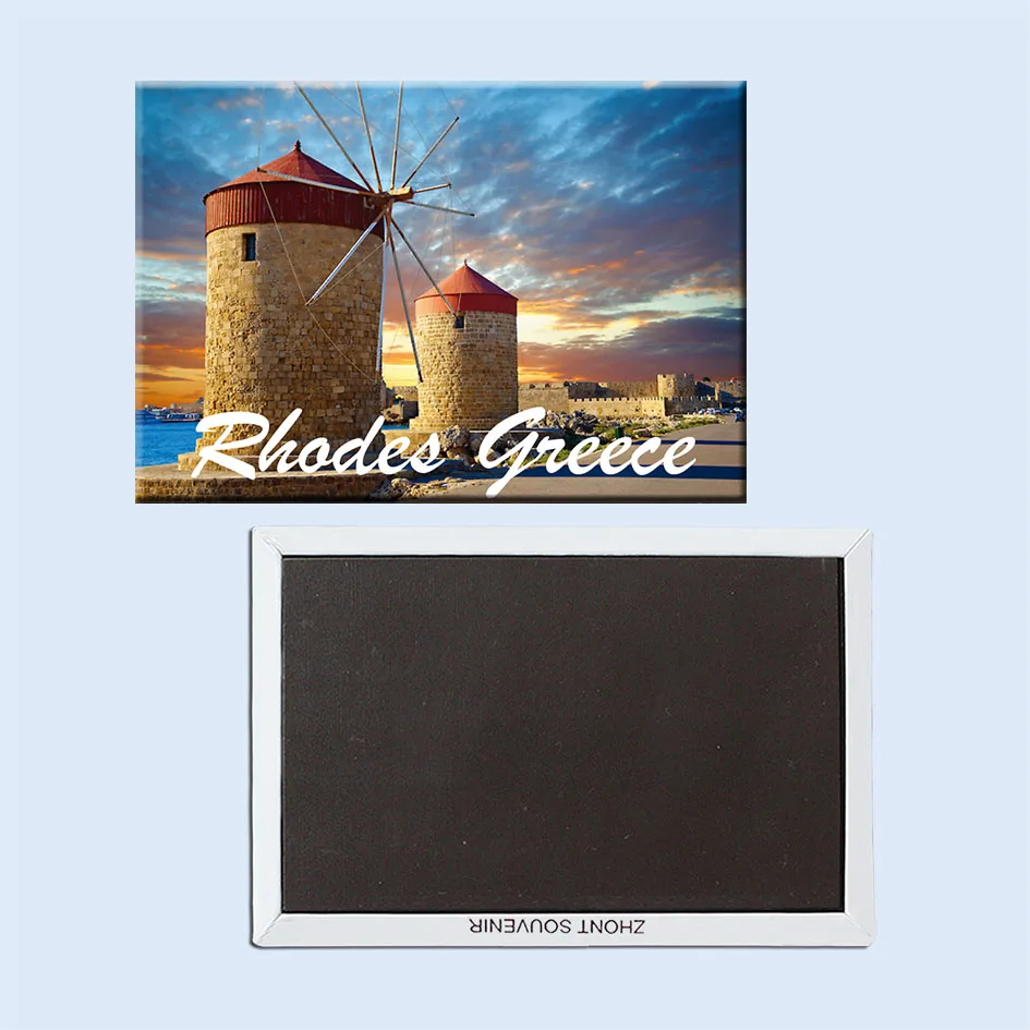 

UNESCO World Heritage Site Windmills and walls of Rhodes, Greece.Magnets 21547