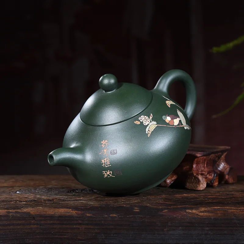 Фиолетовый Глиняный Чайник подлинный ручной работы mine зеленый грязевой окрашенный нефритовый нагрудник кунгфу чайник чайный набор оптом