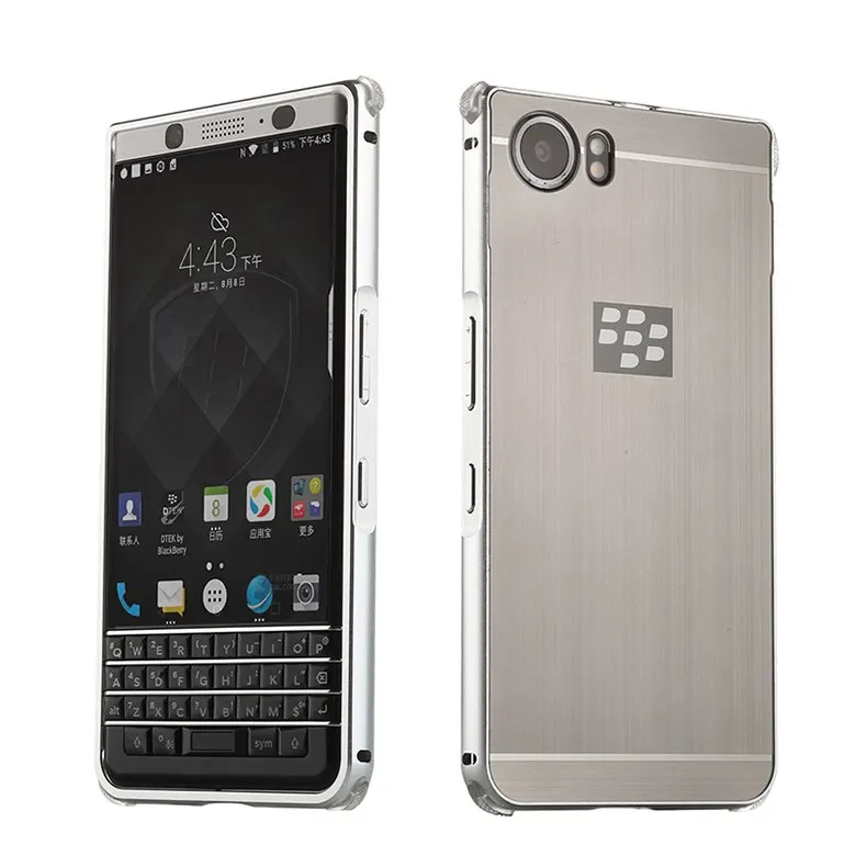 Серебристый Чехол для Blackberry Keyone DTEK70 противоударный металлический алюминиевый каркас пластиковый чехол для Blackberry Keyone Mercury Чехол - Цвет: Серебристый