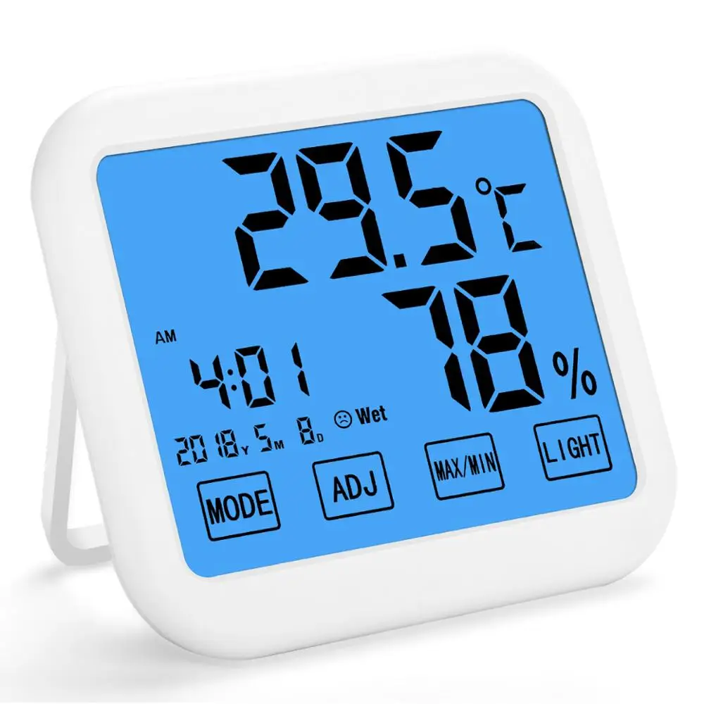

Eyelash Digital Thermometer Hygrometer Eyelash Extension Electronic LCD Temperature Humidity Lashes Meter Weather Station Clock