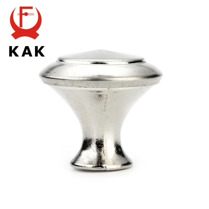 20 قطعة KAK سبائك الزنك مقابض الساتان النيكل مجلس الوزراء سحب دولاب مقابض أدراج خزانة مقبض مع المسمار أثاث