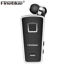 Newest Fineblue F970 Portable Wireless Bluetooth neck clip on telescopic type business Sport stereo Earphone Vibration Wear Clip