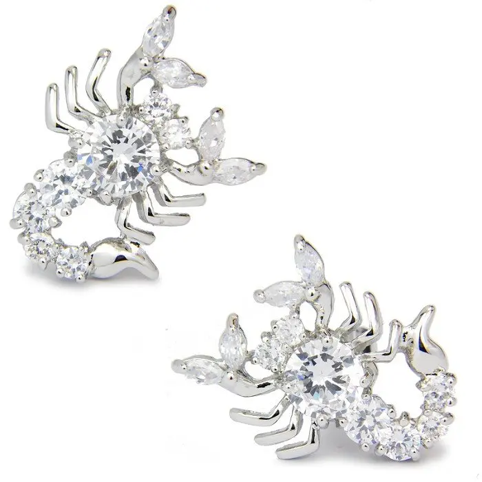 

SPARTA Plated with White Gold AAA Zircon The scorpion king Silver color cufflinks