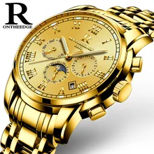 Relojes New Luxury Brand Double Butterfly Buckle Stainless Steel Watch Men Clock Multifunction Waterproof Mechanical Wristwatch