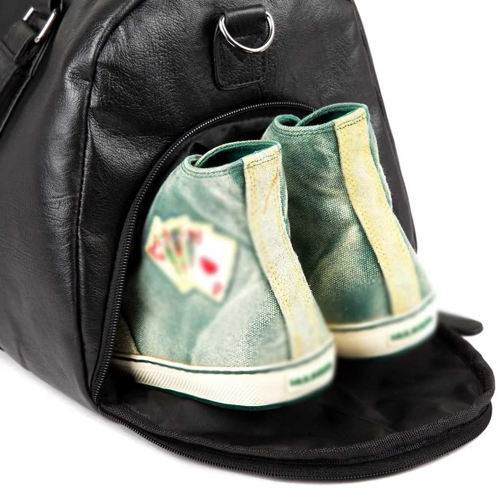 Wobag качественная Дорожная сумка из черной искусственной кожи для пары дорожные сумки ручной Багаж для мужчин и женщин модная дорожная сумка