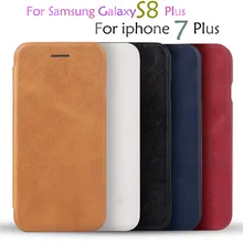 For Samsung Galaxy S8 Plus A7 2017 Leather font b Wallet b font Card Slot Shockproof