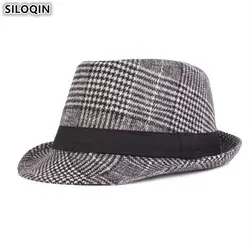 SILOQIN Британская мода ретро мужская фетровая шляпа новые зимние толстые теплые джаз шляпы для мужчин среднего возраста папа Snapback кепки