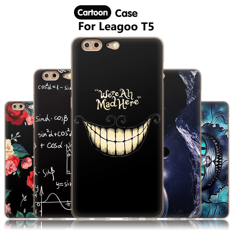 

JURCHEN Case For Leagoo T5 Cover Silicone TPU Protective Luxury Soft Cartoon Cute Cat Back Cover Phone Case For Leagoo T5 Cases