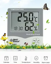 Smart Sensor AS807 Digital Hygrometer Thermometer Humidity Temperature Meter Tester Weather Station with Calendar & Clock Alarm Smart Sensor AS807 Digital Hygrometer Thermometer Humidity Temperature Meter Tester Weather Station with Calendar & Clock Alarm