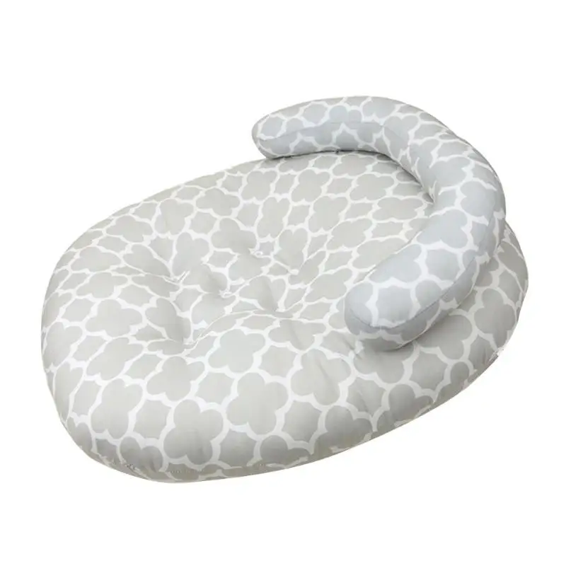 Хлопковая детская подушка для новорожденного младенца, антиопрокидывающая позиционная площадка или для детей 0-12 месяцев, Детская позиционная площадка для сна, коврики - Цвет: Серый
