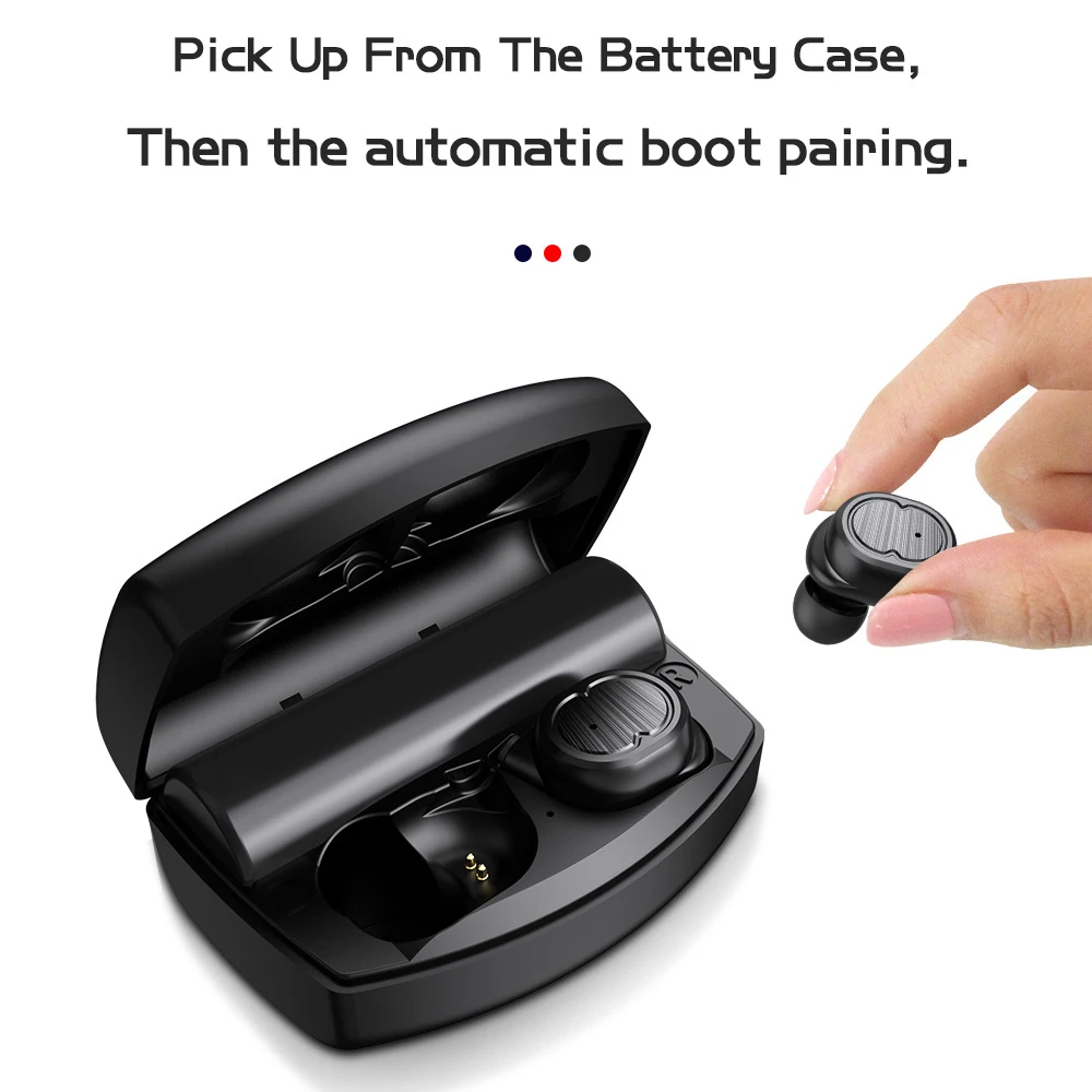 

TWS True Wireless Earbuds 5D Stereo waterproof wireless large capacity touch 5.0 Bluetooth headset Running mini sports headset