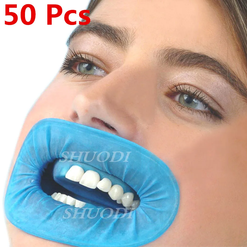 50 Pcs Disposable Dental Rubber Dam Cheek Retractor for Dentist Surgery