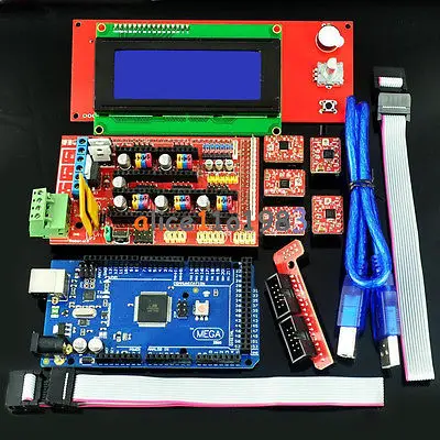 3D Printer Kit RAMPS 1.4 + Mega 2560 + 5pcs A4988 + LCD 2004 RepRap Prusa i3