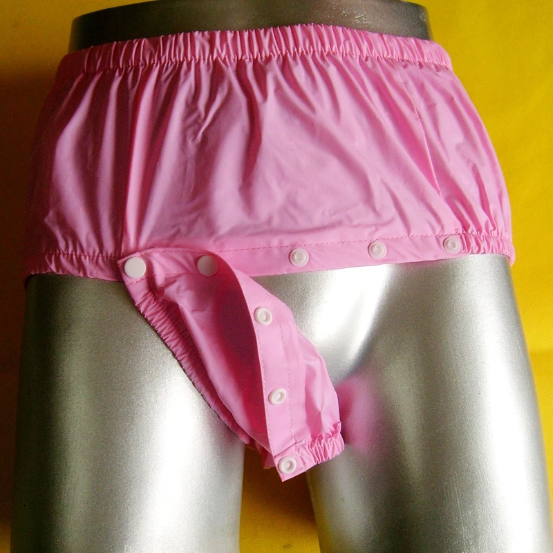 

Free Shipping 2211-Pink-XL-1PCS Open front waterproof pants / nappies old pants open before use, more convenient
