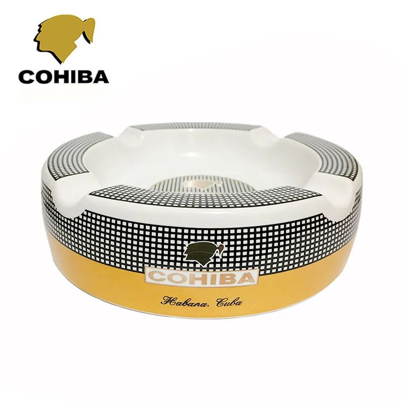 COHIBA 4 пепельницы в 1 дизайн Бытовая Роскошная керамическая пепельница для сигар Портативная Домашняя пепельница для сигарет напольная карманная пепельница