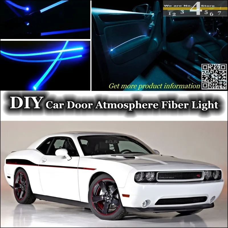 Для Dodge Challenger SRT внутренний окружающий свет настройки атмосферного волоконно-оптического диапазона освещения двери панели освещения(не EL свет