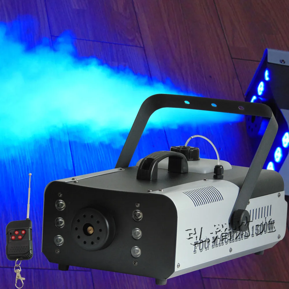 

1500W RGB 3in1 DMX LED Fogger Smoke Machine 24pcs RGB 3in1 LED Colorful Fog Machine