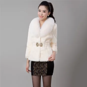 

Faux Fur Coat Women White Black Green 7 Colors XS-4XL Plus Size Mink Fur Jacket 2019 Autumn Winter Korean Short Slim Coats CX960