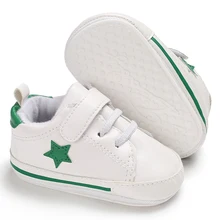 Ковбойские звезды младенческой детской кроватки обувь серого цвета хорошего качества Мягкая нескользящая подошва Детские хлопковые кроссовки для малышей Обувь для новорожденных