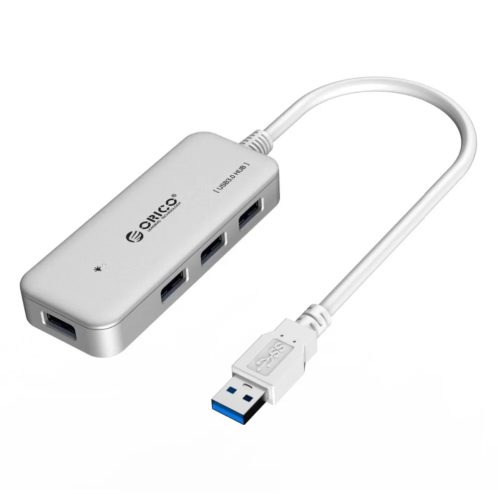 ORICO USB 3,0 концентратор 4 порта мини концентратор Поддержка OTG функция для MacBook ноутбук планшетный компьютер OTG usb-хаб 15 см длина кабеля