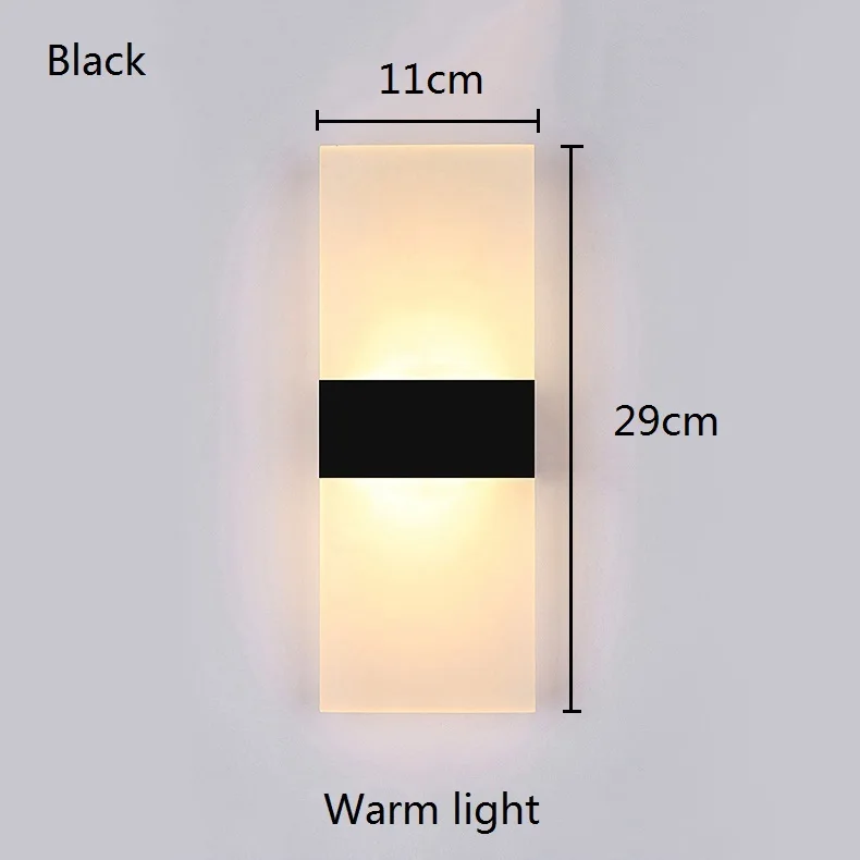 Светодиодный настенный светильник современный акриловый настенный светильник алюминиевый Гостиная Спальня Ванная комната туалетное зеркало со светодиодной подсветкой ночной промышленных Apliques де сравнению - Цвет абажура: 29cm B Warm