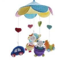 SHILOH 60 Songs Musical Mobile Baby Boy Girl Kid Infant Newborn Cosleeper Mobile with Plush toys and Musical Box and Holder Arm