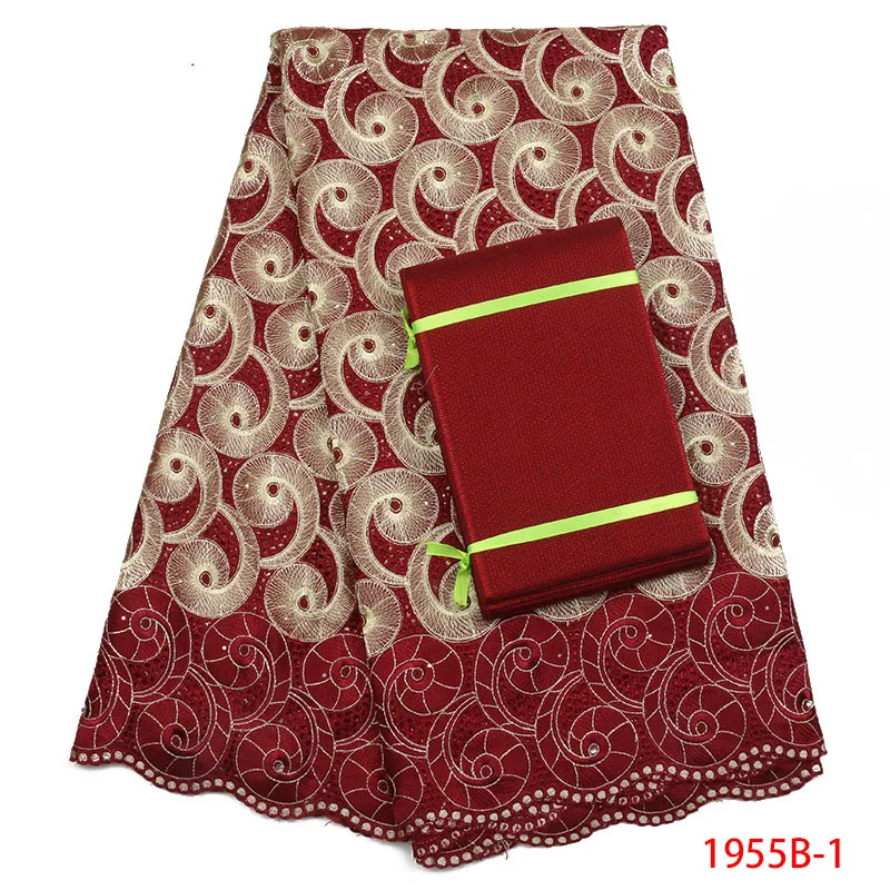 

Latest Cotton Swiss Voile Fabric Lace With Stones Add Aso Oke Swiss Voile Lace In Switzerland Cotton Fabric Lace XZ1955B-1