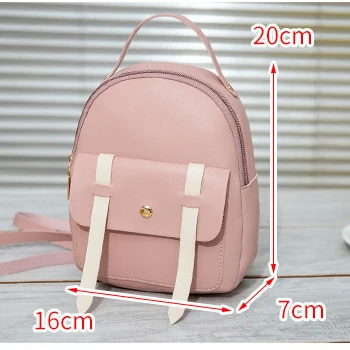Женский мини-рюкзак, сумка на плечо, брендовые модные ручные сумки, детский рюкзак, однотонный универсальный рюкзак для девочек-подростков