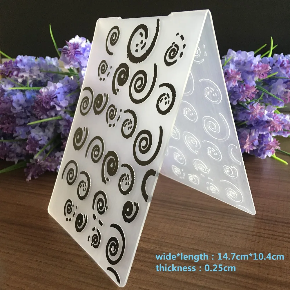  2018 New vortex plastic embossing folder for scrapbooking paper card DIY photo album decorative fes - 32913092379