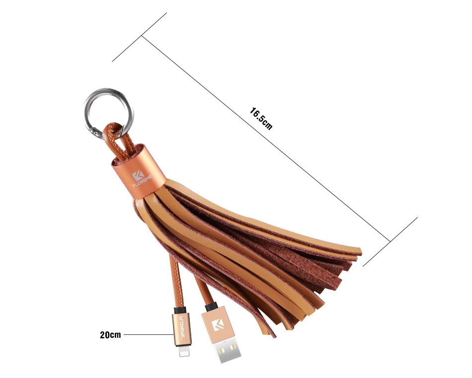 For iPhone USB Cable Genuine Leather Tassel Cable For iPhone 7 6 6S Plus SE 5 5S iPad Charger Cables  (10)