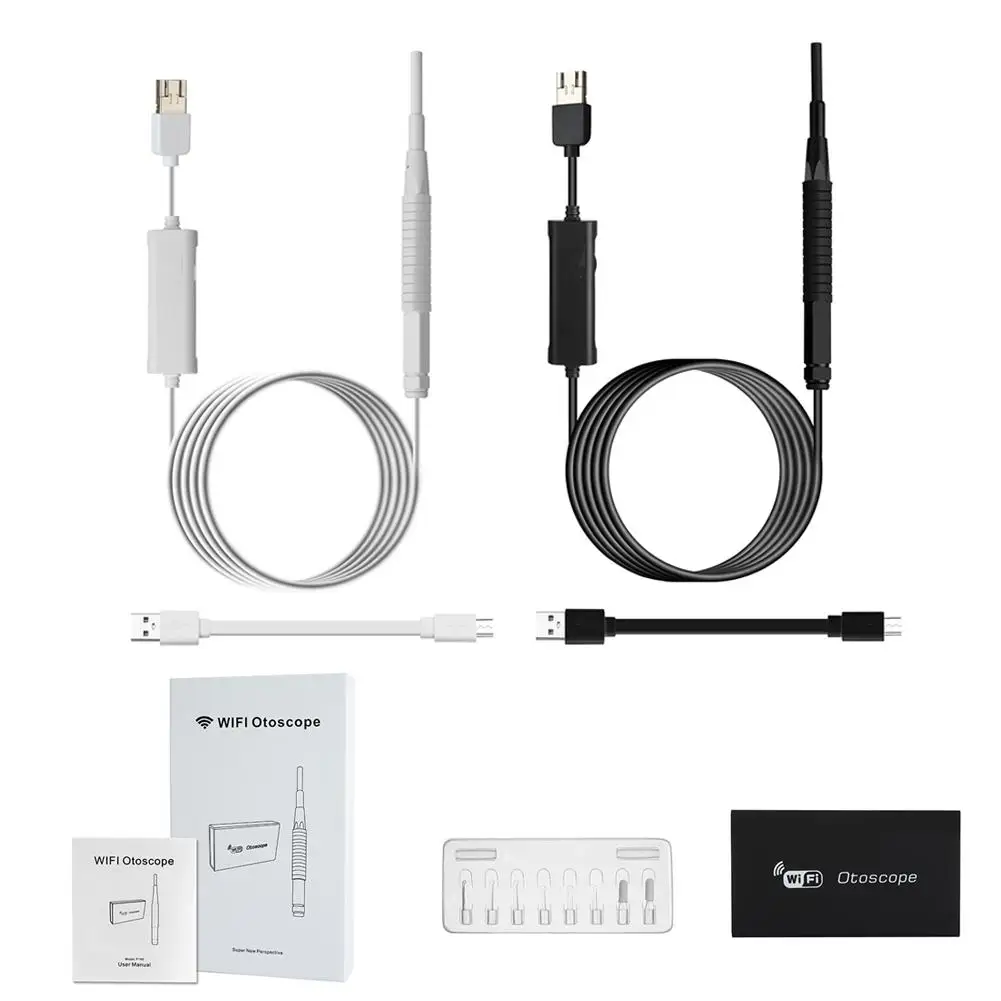

F190 Wifi Direct Connection Mobile Phone Endoscope Ear/Oral/Nasal Cavity Cleaning Endoscope Visual Ear Spoon 3.9MM Mini Camera