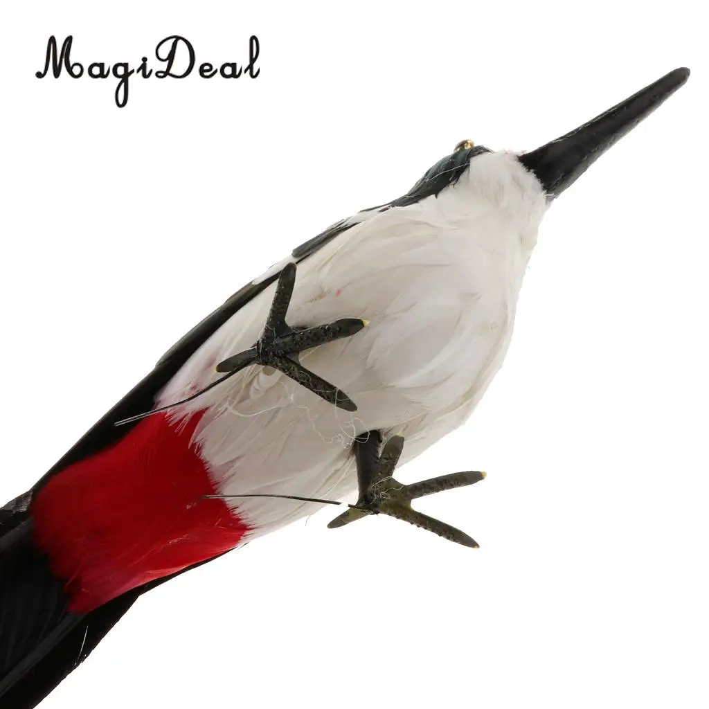 Realistic Artificial Animal Feather Garden Figure Woodpecker Bird Model Home Park Garden Tree Ornament Decor