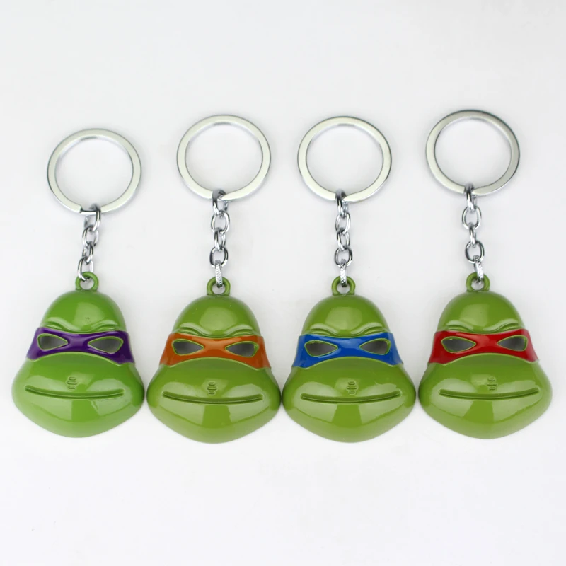 4 colors Teenage Mutant Ninja Turtles KeyChain keyring ...