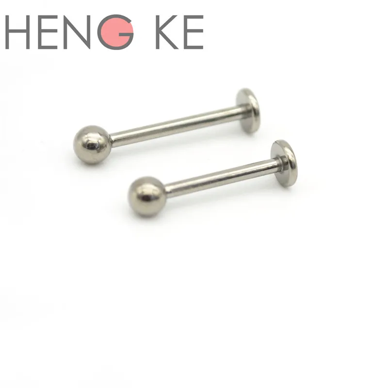 50pcs G23 Titanium Lip Stud Labrets Rings Ear Studs Tragus Body Piercing Jewelry Monroe Helix  Earrings wholesale 16G 14G