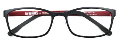 Бренд Chashma, высокое качество, очки Ultem, оправа, модный дизайн, черные, красные, оптические очки, оправа для женщин и мужчин, качественные очки - Цвет оправы: Black with Red