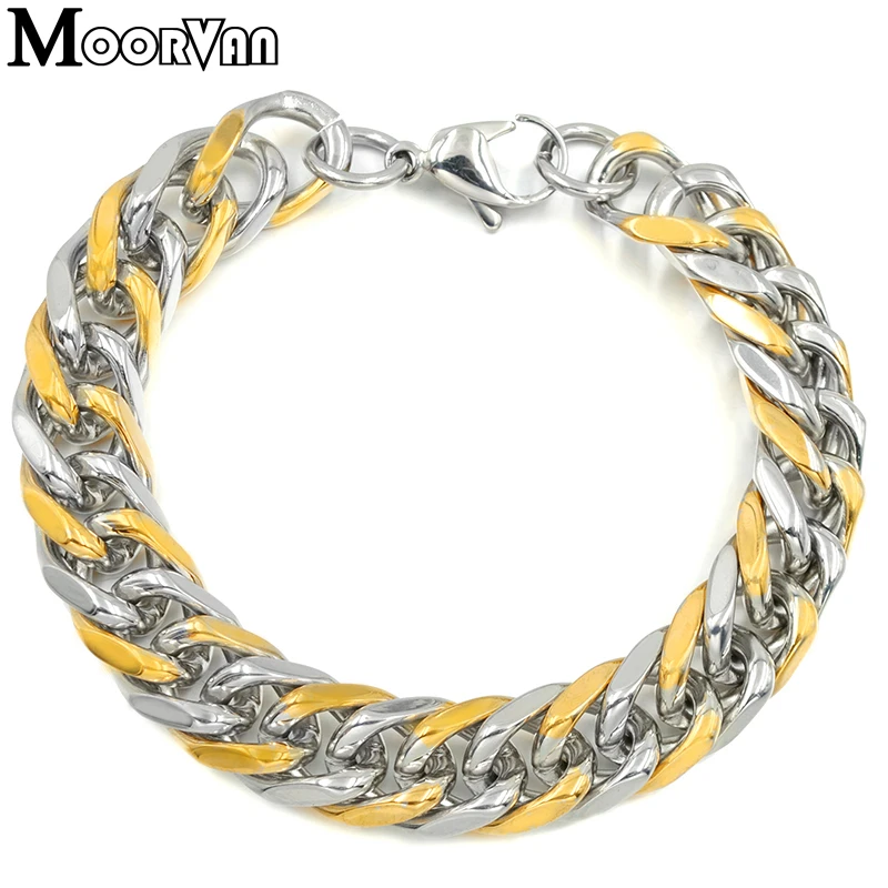 Moorvan модные грубые Прохладный браслет-цепочка мужская Jewellery в Нержавеющая сталь VB504