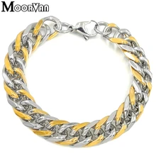 Moorvan модные грубые Прохладный браслет-цепочка мужская Jewellery в Нержавеющая сталь VB504